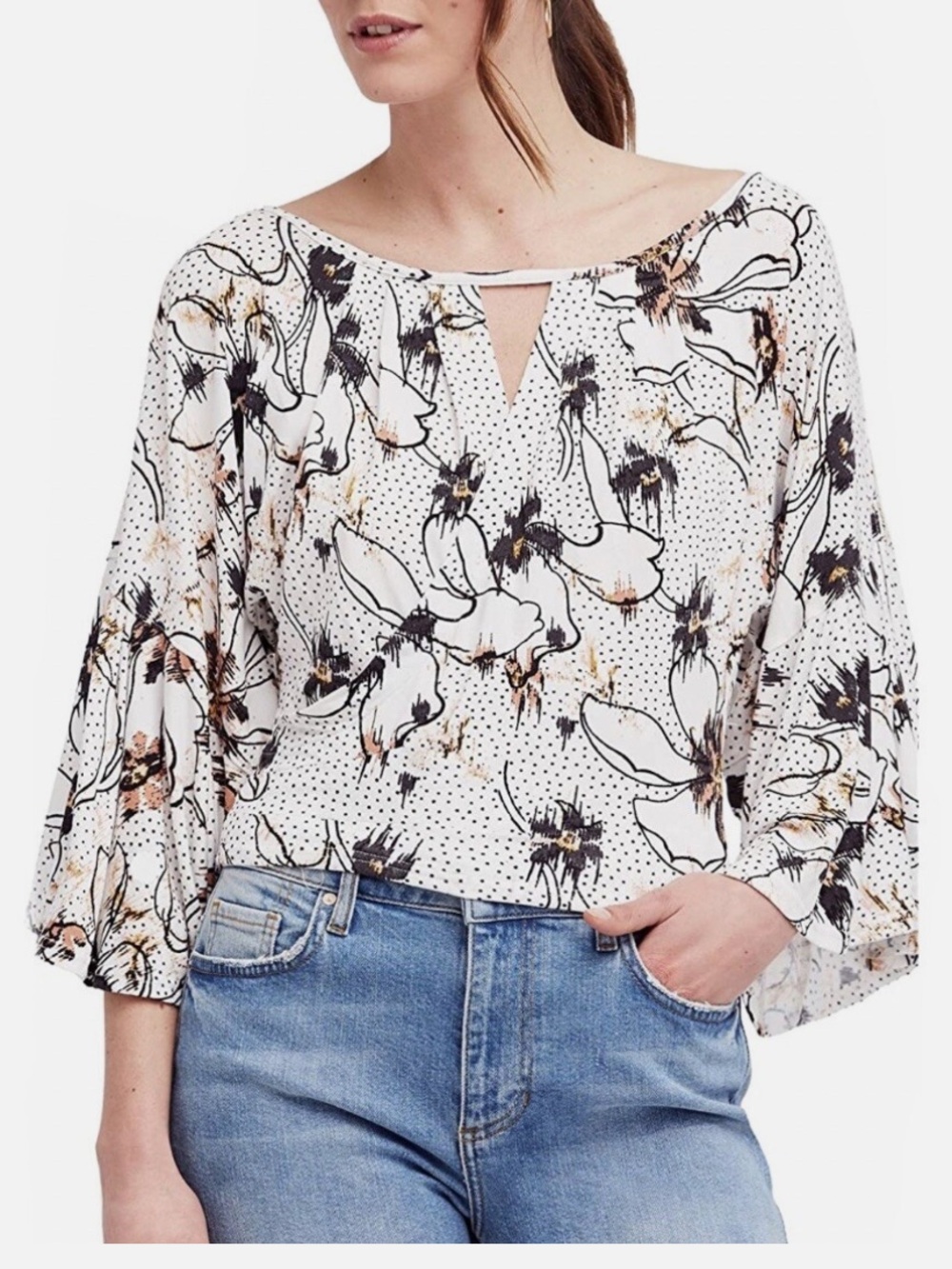 Free People Last Time Bell Sleeve Top